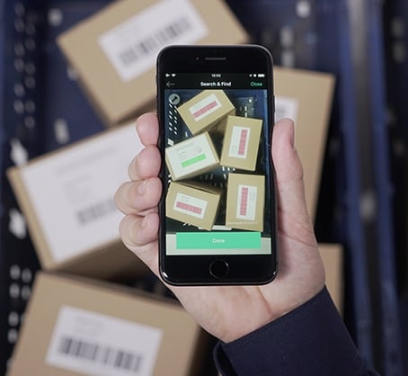search and find packages with smartphone