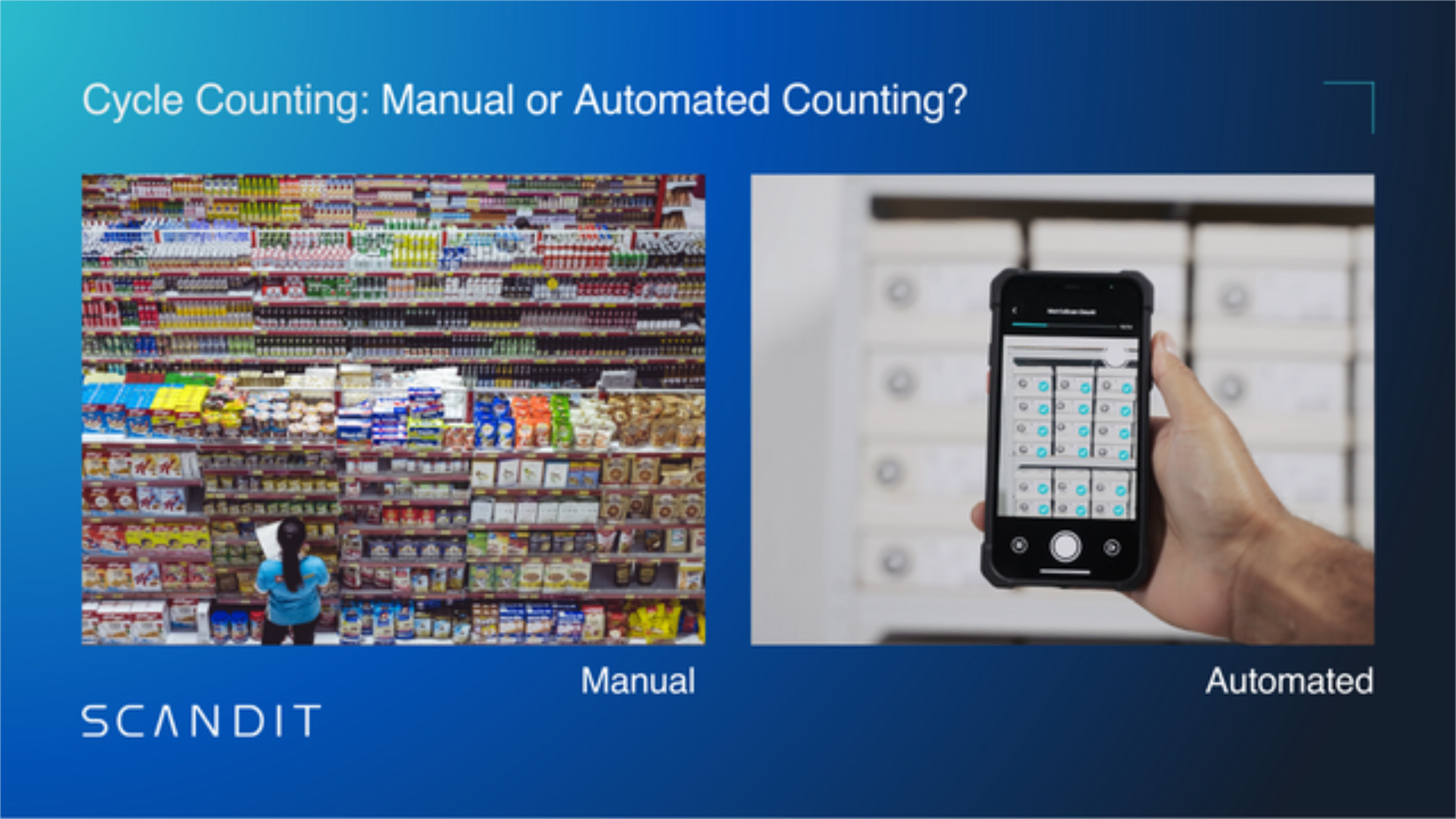 Graphic showing manual and automated cycle counting. 